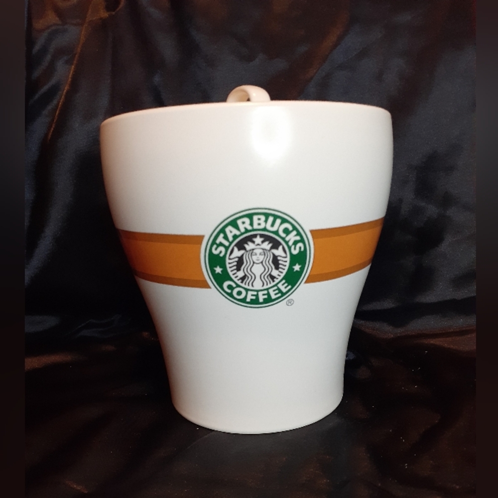 BIG Starbucks Baby! Big Cookie, Biscotti, Coffee Counter Retired Amber Jar W/Lid